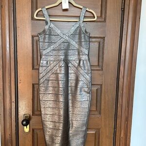 Karen Millen Bodycon Metallic Dress